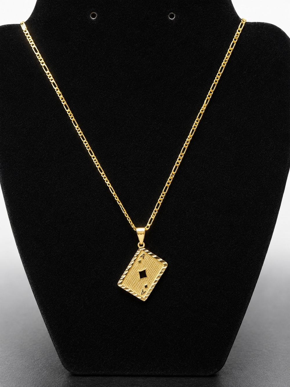 18k Gold Filled Playing Card Pendant Necklace - Jewelry